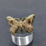 MQ Brooch - Vintage Rhinestone Enamel Butterfly