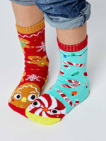 Pals Socks Kids Sml - Gingerbread & Candycane