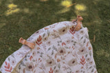Pram Clips & Muslin Wrap - Boho Floral