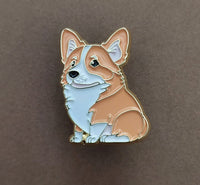 Patch Press Pin - Dog Corgi Fawn