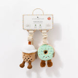 2pk Stroller Toys Mini Market Brunch - Boba Tea & Donut