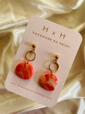 HxH Dangles - Pebble Matte White Marble