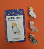 Patch Press Pin - Aus Cockatoo Sulphur Crested