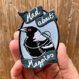 Embroidered Patch - Mad About Magpies