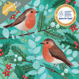 Christmas Card Wallet - Robins