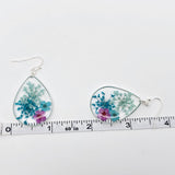 MQ Sml Dangles - Queen Anne's Lace & Daffodil Flowers Teardrop