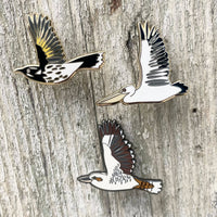Bridget Farmer Enamel Pin In Flight - Kookaburra