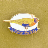 Bridget Farmer Enamel Pin - Junior Birder Rainbow Lorikeet