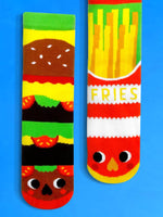 Pals Socks Kids Lge - Burger & Fries