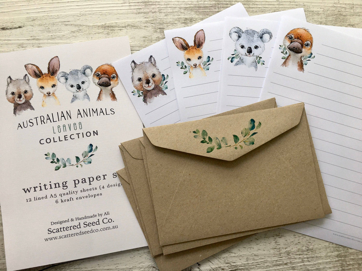 Letter Writing Set - Australian Animals – Mockingbird Lounge