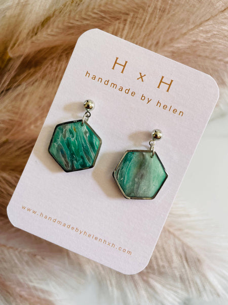 HxH Dangles - Hexagon Jade