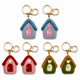 Felt House Keychain - Pink