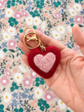 Felt Heart Keychain - Red