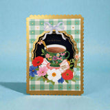 Paper Cut Card - Get Well Tea & Blooms