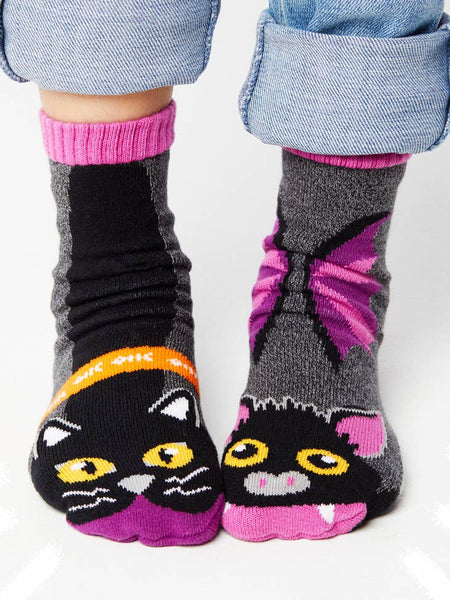 Pals Socks 4-8 - Bat & Black Cat