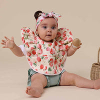 Frill Snuggle Bib - Strawberry