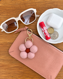 Felt Flower Keychain - Spring Bloom Red