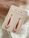 HxH Dangles - Dagger White Marble