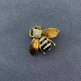 MQ Brooch - Rhinestone Enamel Bee