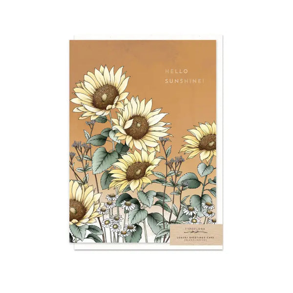 Typoflora Card - Hello Sunshine