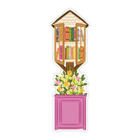 Die Cut Bookmark- Little Library