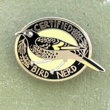 Bridget Farmer Enamel Pin - Regent Honeyeater Certified Bird Nerd