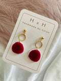 HxH Dangles - Organic Pebble Matte Black Marble