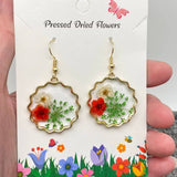 MQ Sml Dangles - Queen Anne's Lace & Daffodil Dried Flower