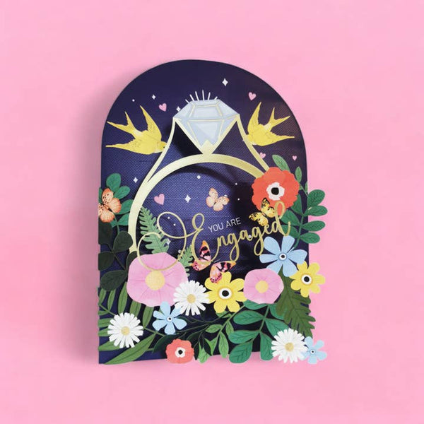 Paper Cut Card - You Are Engaged