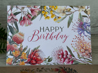 Card - Australian Native Florals Birthday