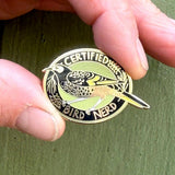 Bridget Farmer Enamel Pin - Regent Honeyeater Certified Bird Nerd