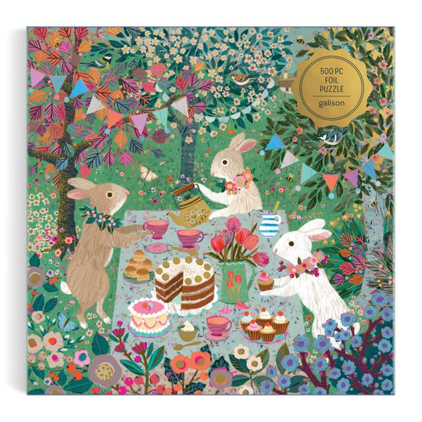 500 Pc Puzzle - Galison Foil - Spring Tea Party
