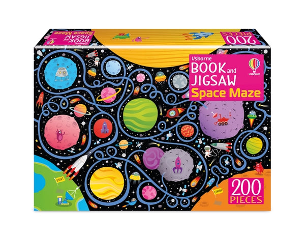 Usborne 200 Pc Jigsaw and Book - Space Maze