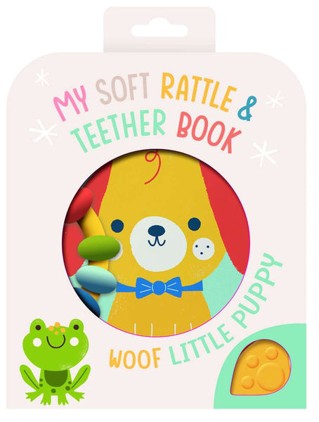 Cloth Book - My Soft Rattle & Teether Book - Woof Little Puppy
