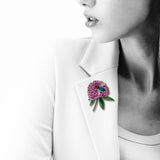 Selatan Brooch - Flower Blue-banded Bee