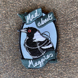 Embroidered Patch - Mad About Magpies