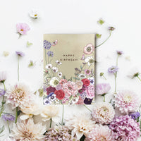 Typoflora Card - Birthday Garden