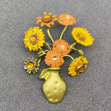 MQ Brooch - Sunflower in a Vase
