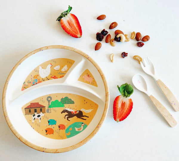 Suki McMaster Dinner Set - Bamboo 3 Pc Farm