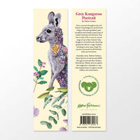 Marini Ferlazzo Bookmark - Grey Kangaroo Portrait