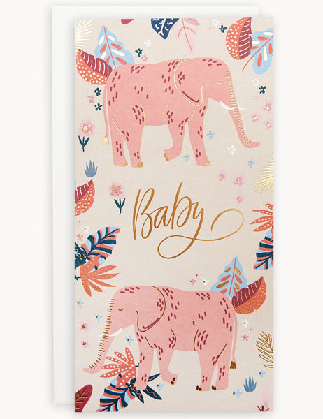 Bespoke Letterpress Tall Card - Baby