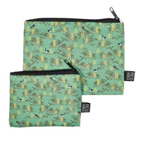 Red Parka Pouch Large - Birds & Banksia