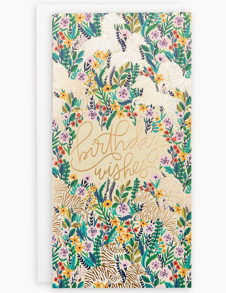 Bespoke Letterpress Tall Card - Birthday Wishes