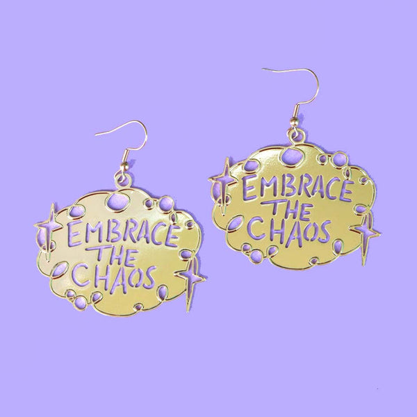 Jubly Umph Brass Earrings - Embrace the Chaos