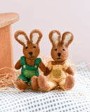 Felt Easter Toy - Rabbit Overalls Green