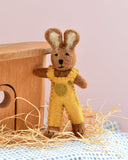 Felt Easter Toy - Rabbit Overalls Yellow