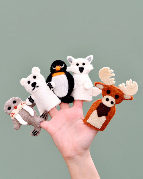 Felt Finger Puppets - Polar Animals