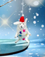 Felt Ornament - Sheep with Felt Balls