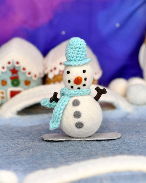 Felt Ornament - Snowboard Snowman