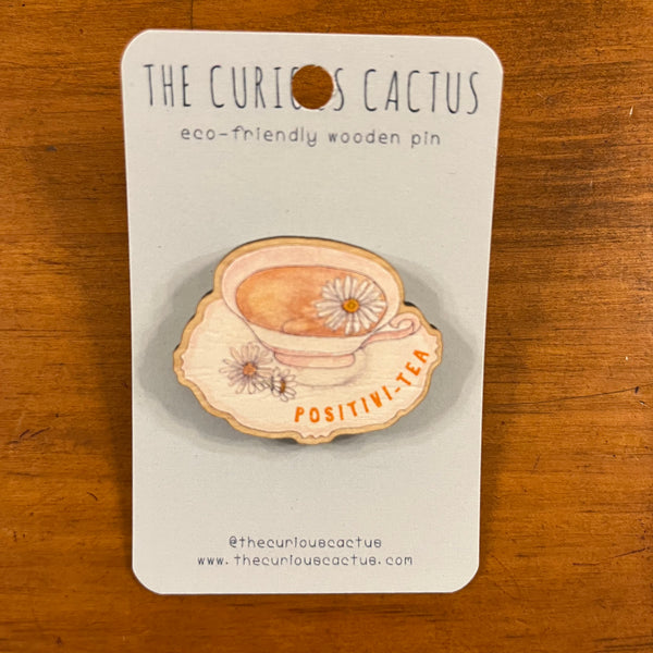 The Curious Cactus Pin - Positivi-Tea